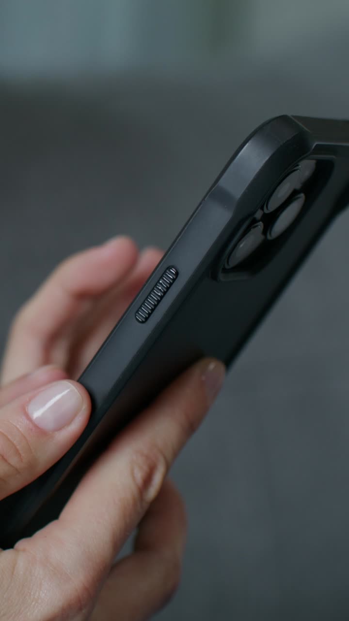 persona con un teléfono inteligente negro