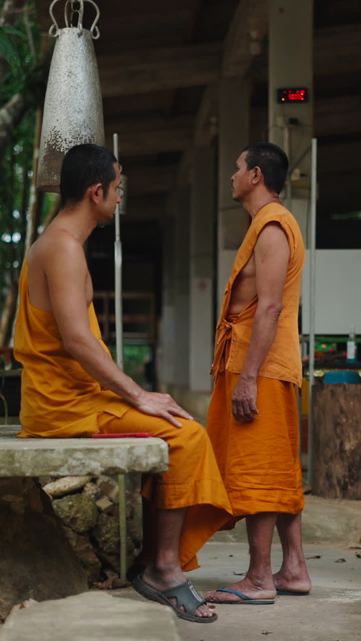 Two Monks in a Tranquil Setting