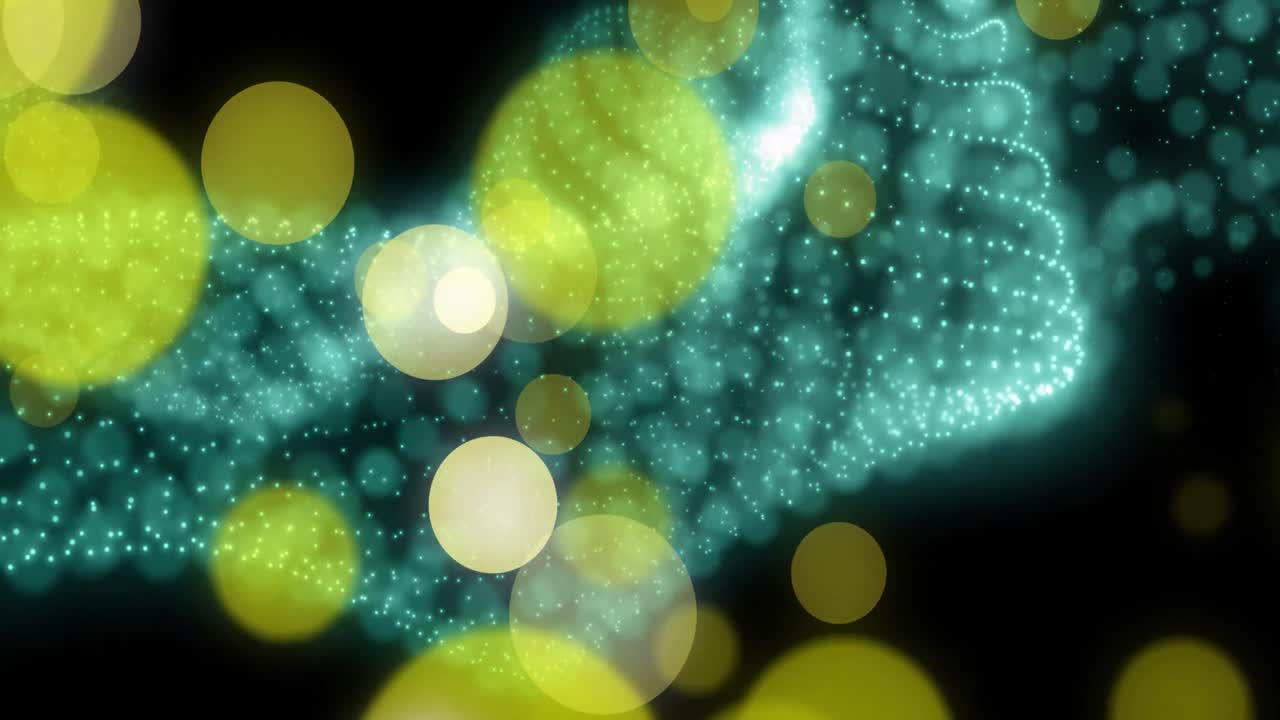 녹색 반점 위에 움직이는 모양의 애니메이션