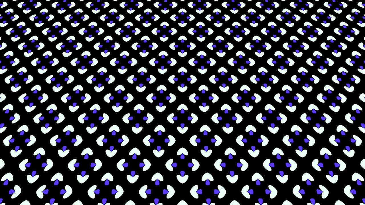 Graphic video pattern with geometric figures that tilts up and moves.