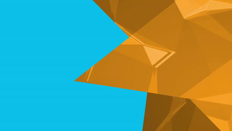 digital animation of three triangles against blue background