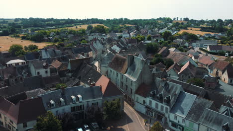 aerial view of a charming french village