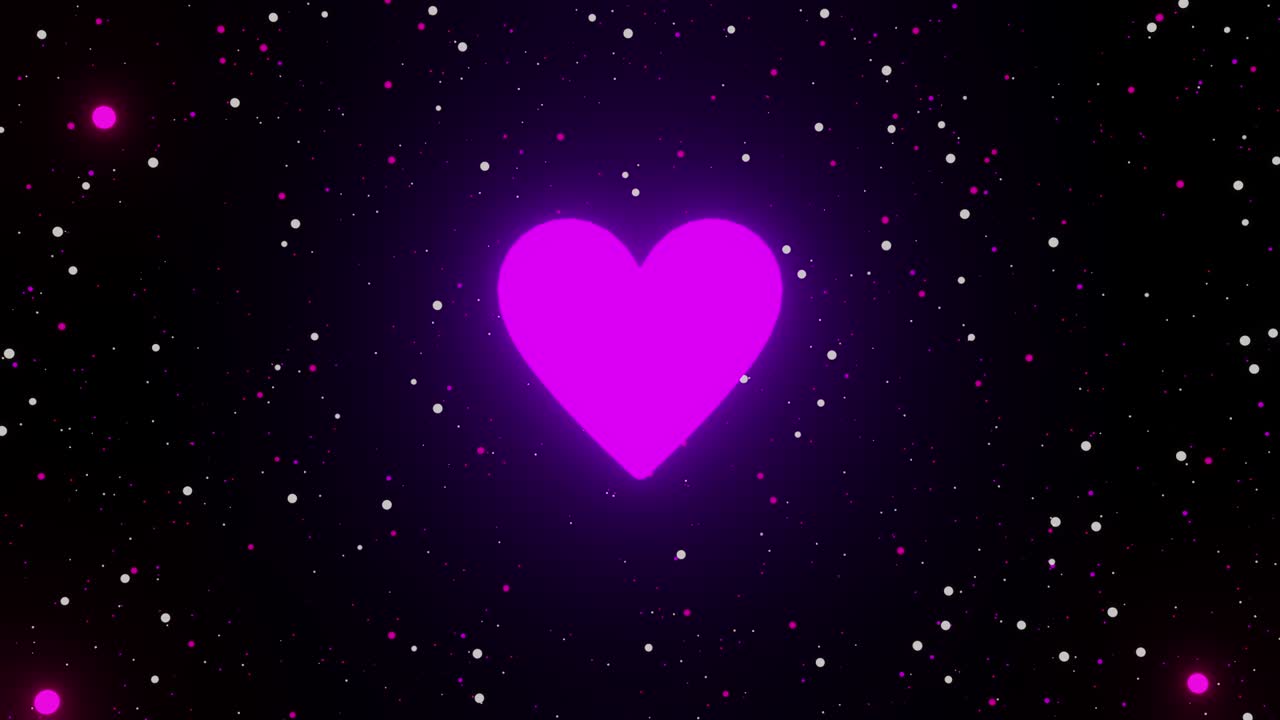 3d 렌더링 심장 시리즈 밤 하늘