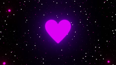 serie de corazones en 3d en el cielo nocturno
