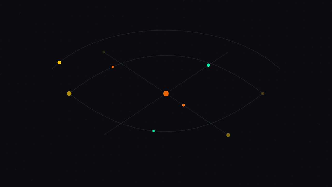 Abstract Animation of Orbiting Planets and Geometric Paths