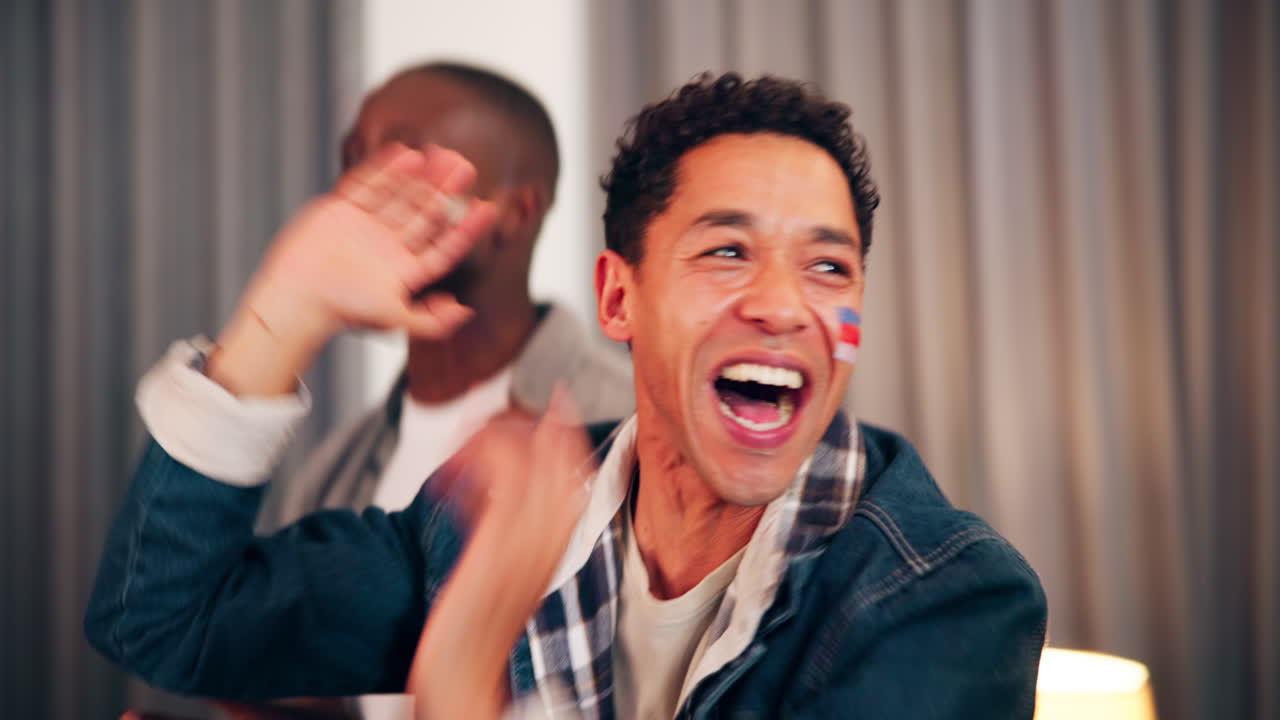 Excited Fans Celebrating a Win