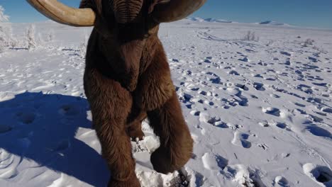 woolly mammoth in a snowy landscape