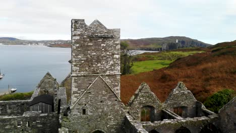 The-Franciscan-Friary---The-Abbey-on-Sherkin-Island,-Aerial