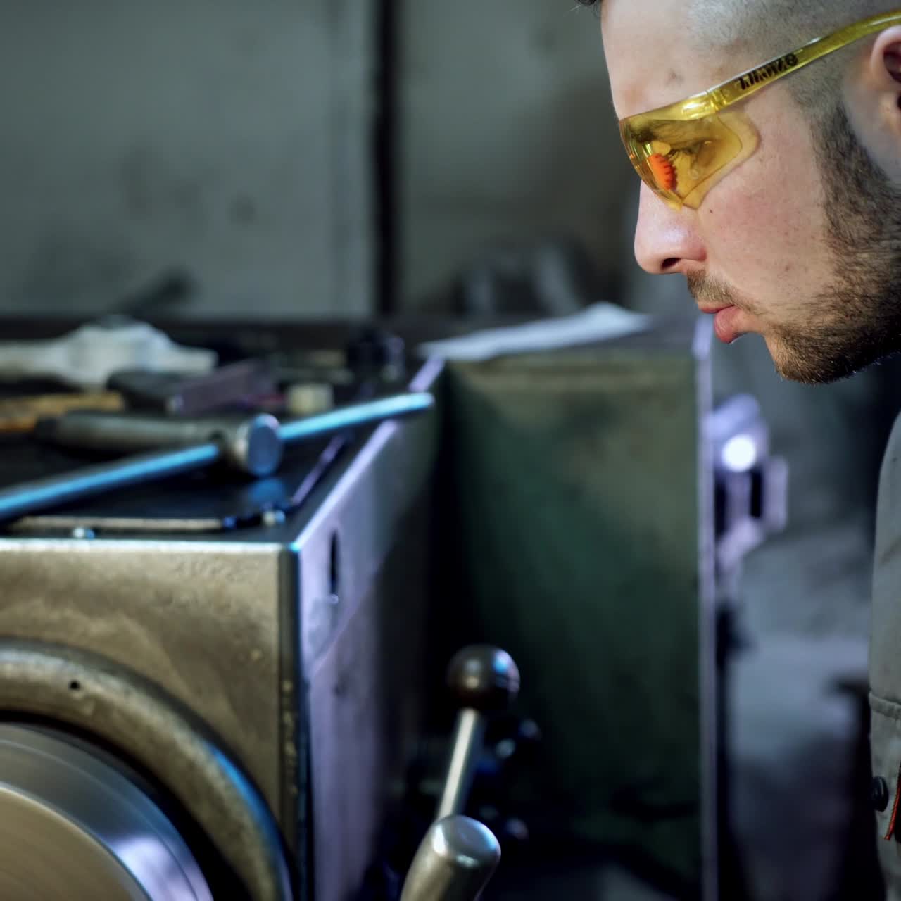 Worker in industrial plant