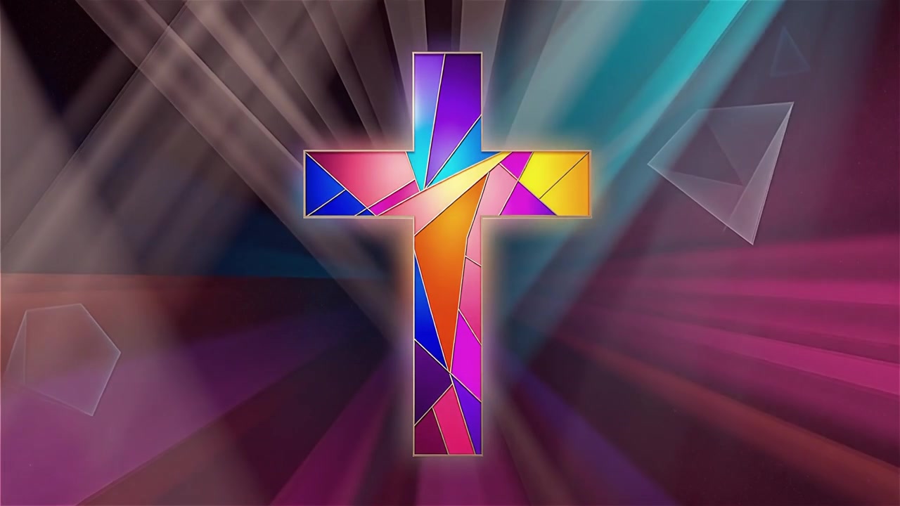 Cruz Cristiana con Luz Celestial, Fondo para Adoración.
