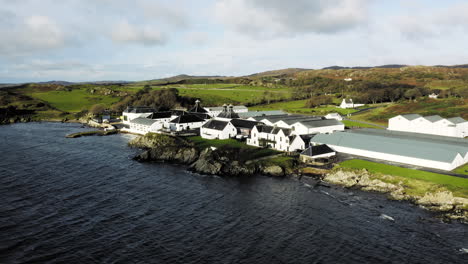 whisky distillery aerial ardbeg from the sea