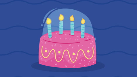 birthday cake with candles animation