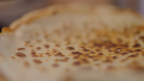 primer plano de una panqueque dulce y fresca