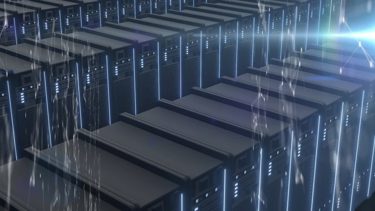 Animation of data processing over computer servers