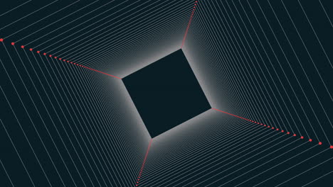 Auffällige-Rote-Linien-Erzeugen-Eine-Tunnelartige-Struktur-Mit-Schwarzem-Quadrat-Auf-Weißem-Hintergrund