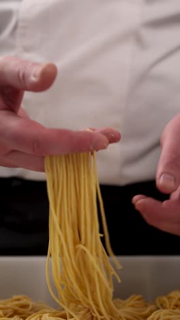 chef preparing fresh pasta