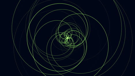 atractivo patrón de espiral líneas coloridas en un arreglo circular