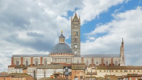 siena cathedral with the campanile - 4k time-lapse video