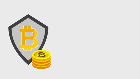 animación digital de la criptomoneda bitcoin
