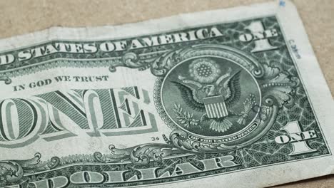 enfoque gran sello de los estados unidos billete de un dólar 4k