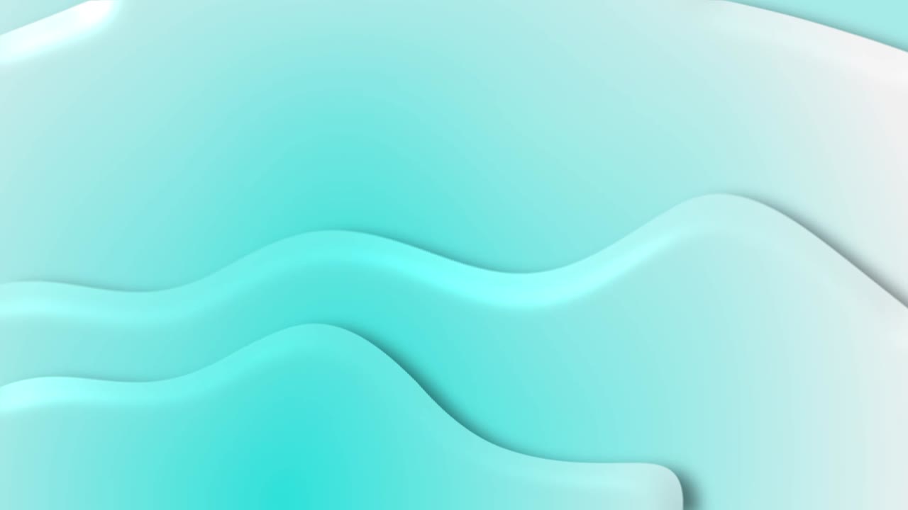 Abstract Geometric Light Blue Background. Gradient Liquid Shape. Digital Flat Wavy Design Animation.