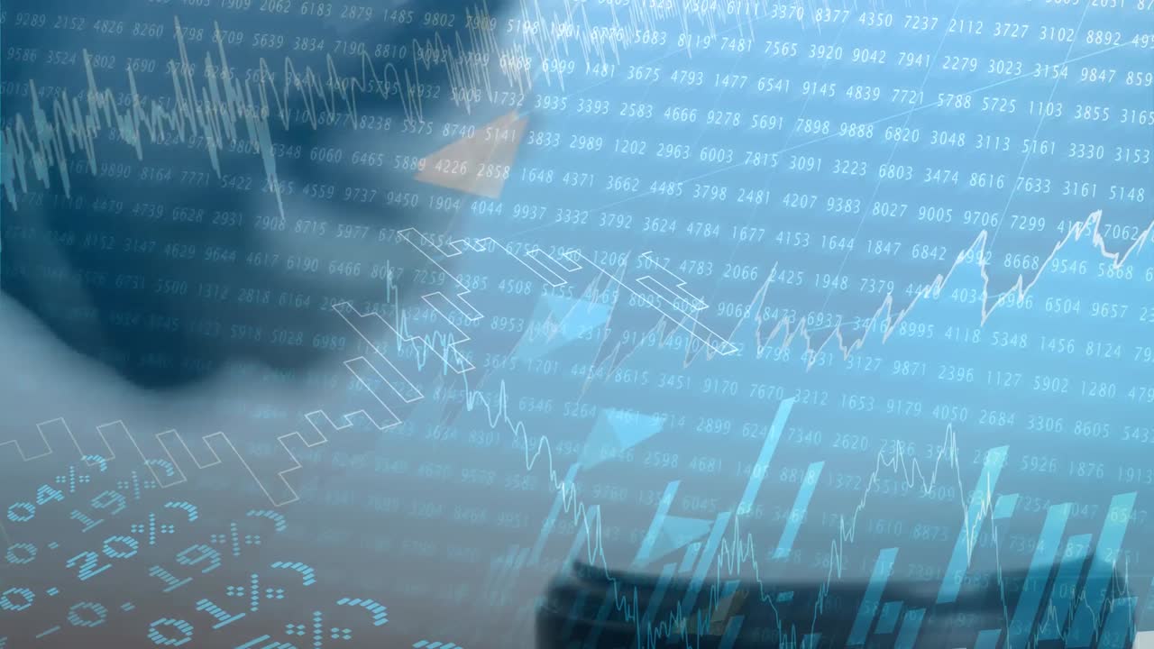 animación digital conceptual que muestra un gráfico de negocios 4k