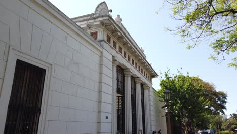la recoleta cemetery exterior view tourist landmark in buenos aires city argentina