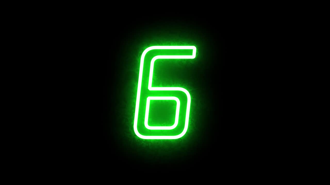 Neon shiny countdown seconds 20 to 0.