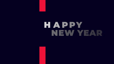 Modern-Happy-New-Year-with-red-lines-on-blue-gradient