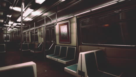 empty subway car interior