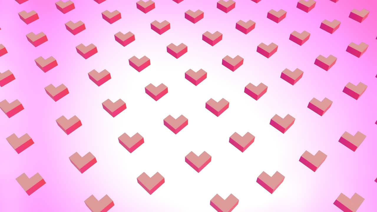 formas rosadas en 3d en movimiento