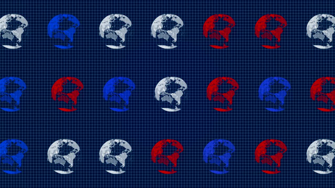 4k 디지털 세계 애니메이션 루프