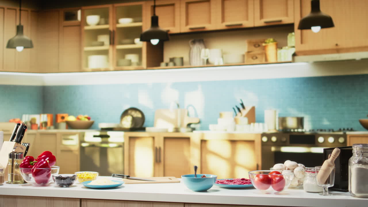 Kitchen with Fresh Ingredients