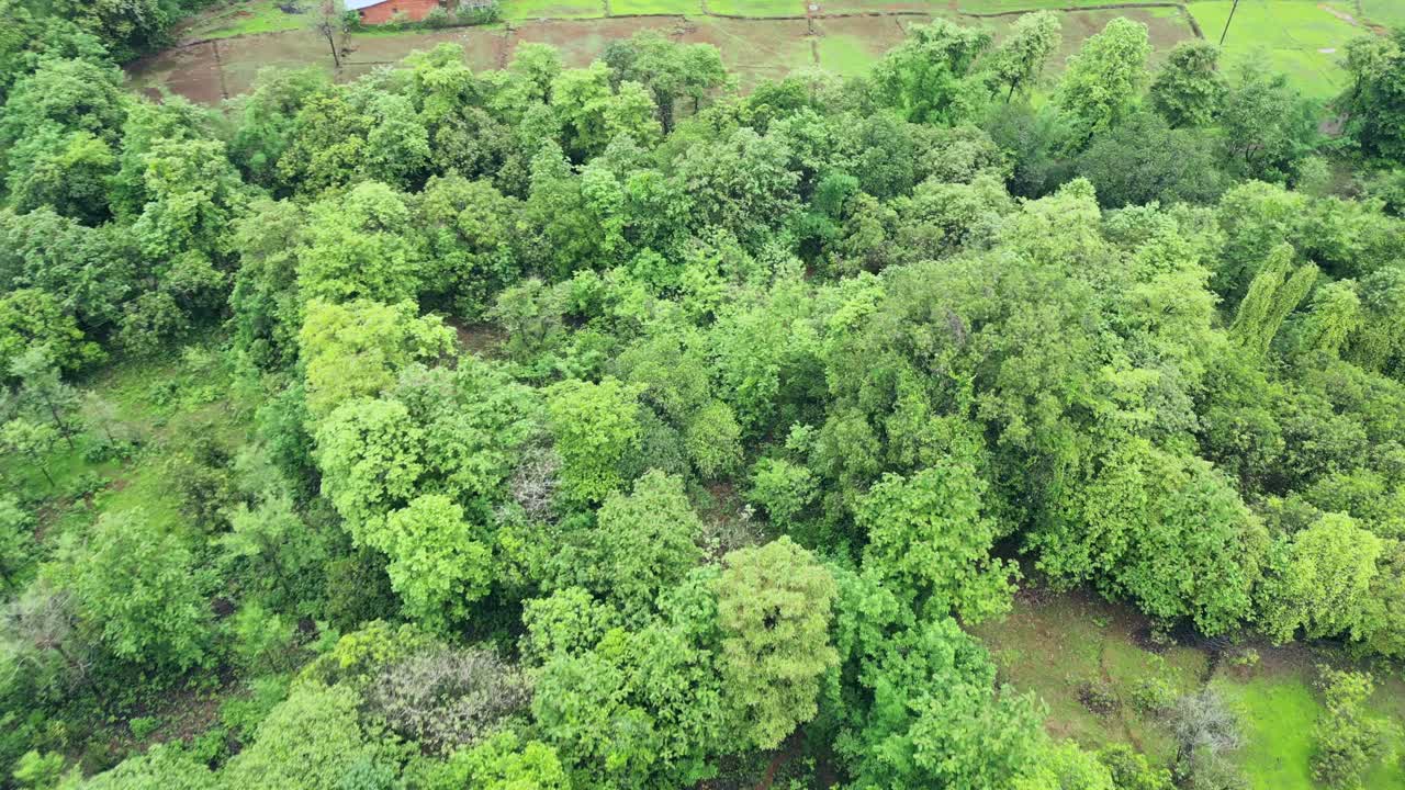 vista de avión no tripulado de la estación de la colina verde en konkan