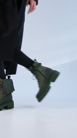 woman in fashion boots