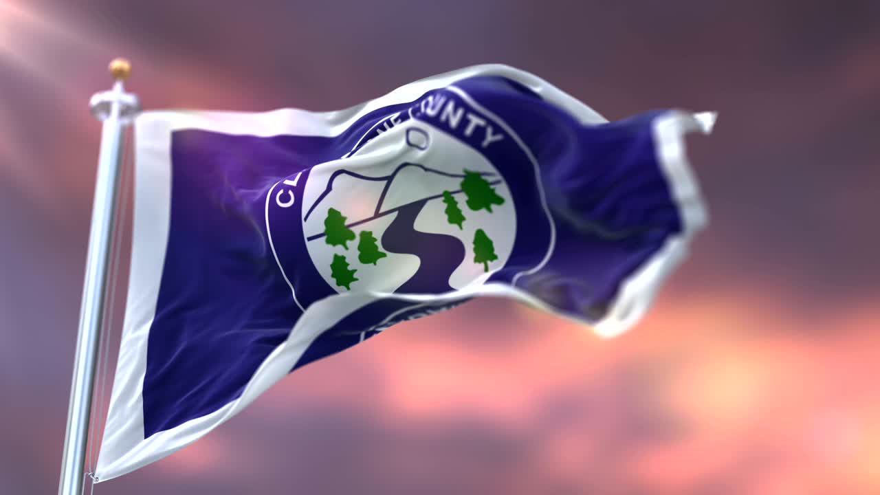 미국 앨라배마 카운티의 해가 지는 클레번의 발 - 루프