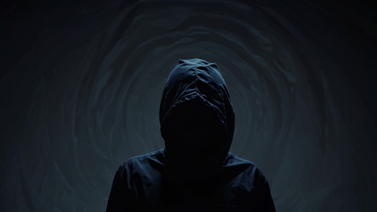 таинственная фигура в капюшоне