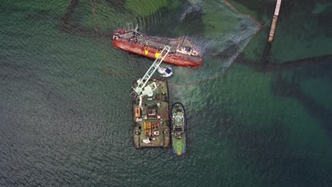 shipwreck salvage and cleanup operation