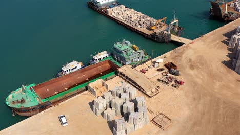 port construction and barge operations