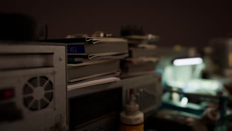un tiro antiguo de tecnología obsoleta.