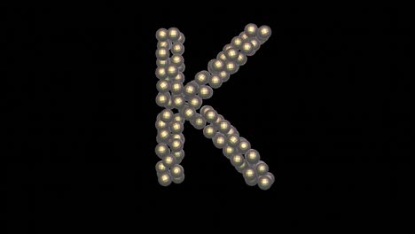 disco ball themed font  letter k