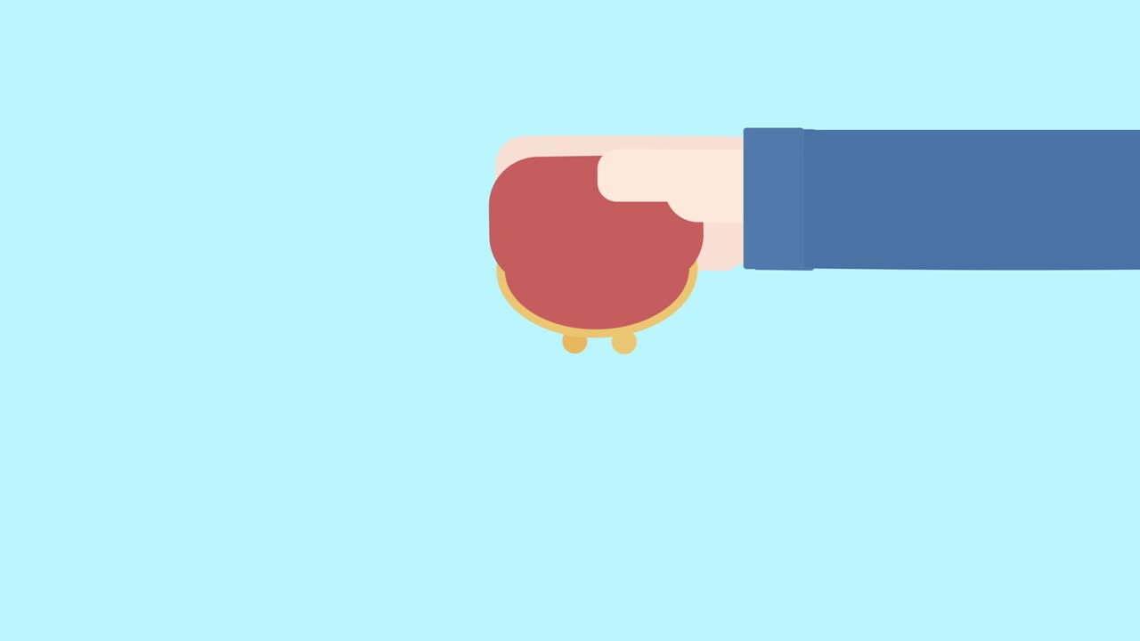 Simple And Cute Animation Of Running Out Of Money