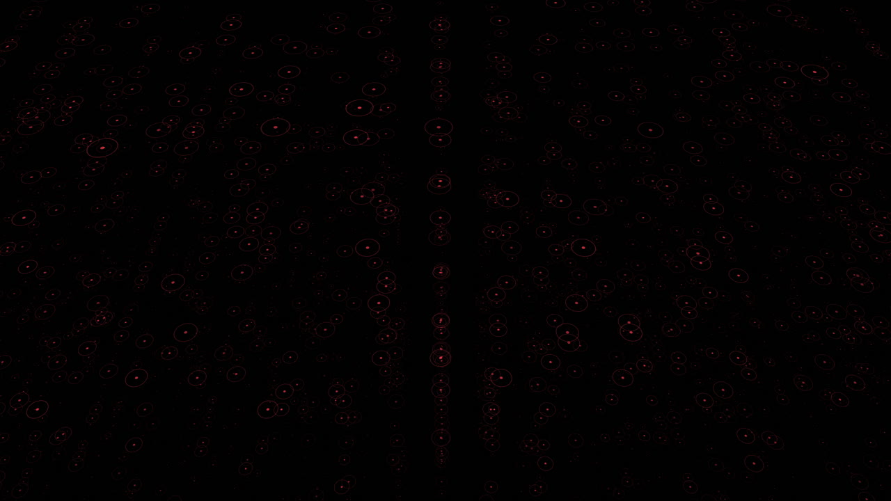 círculos geométricos en fondo de cuadrícula oscura