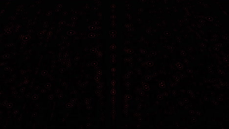 geometric circles on dark grid background