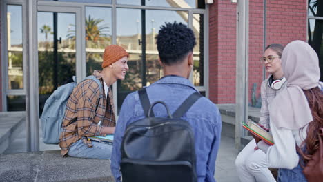 students on a college campus