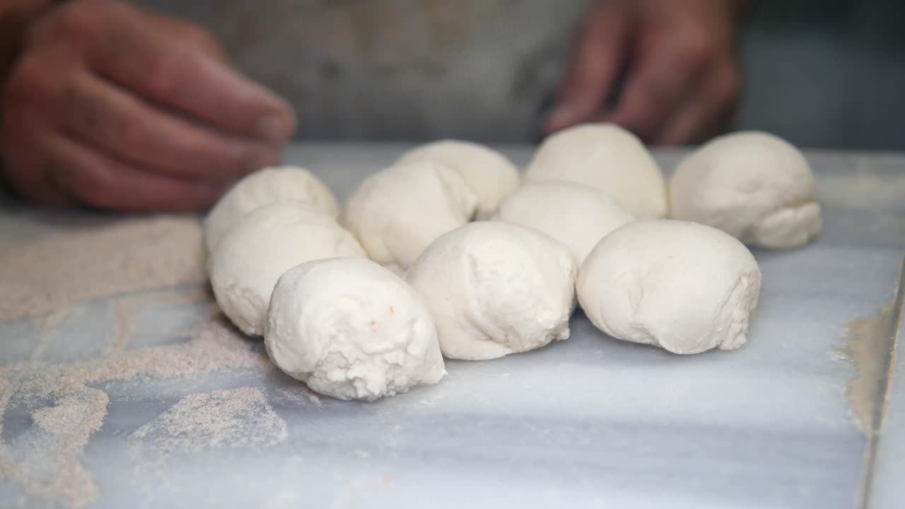 Preparing Dough Balls for Baking