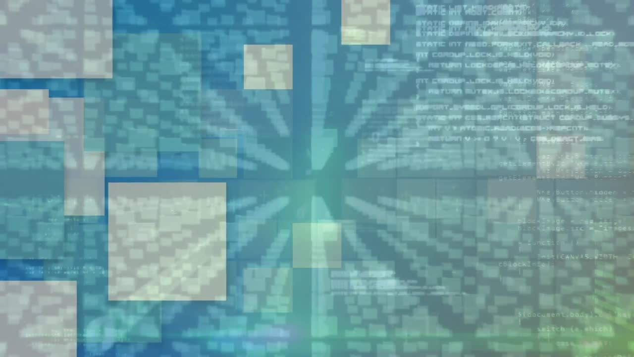 폴더와 정사각형에 대한 데이터 처리의 애니메이션