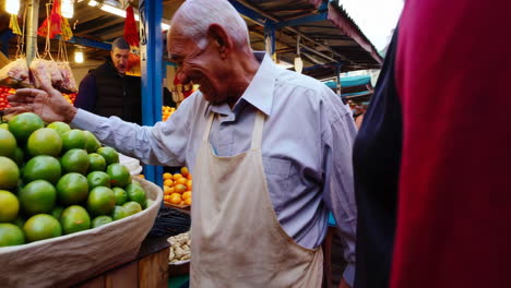 Busy Fruit and Vegetable Market in North Africa