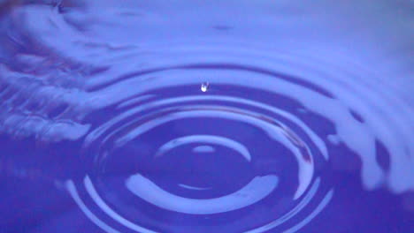 slow motion water drops splash into water