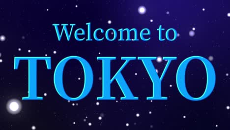 welcome to tokyo message text animation motion graphics